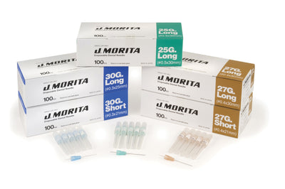 JM Dental Needles With Plastic Hub - 25 ga - Long - 30 mm - Green