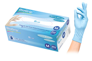 BioGrip Blue Gloves (Nitrile) 200 Count