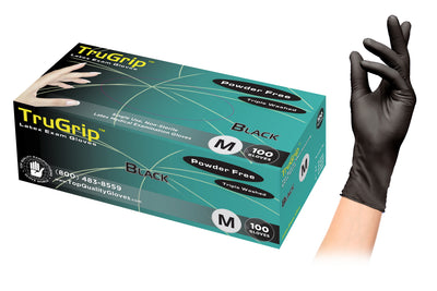 TruGrip Black Gloves (Latex)