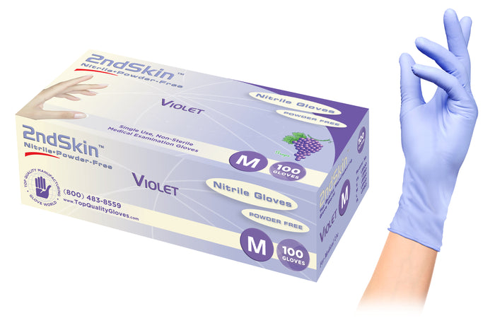 2nd Skin Violet Gloves (Nitrile)
