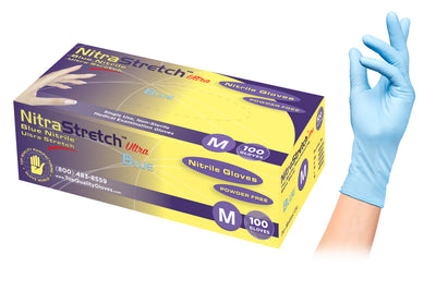 NitraStretch Blue Gloves (Nitrile)