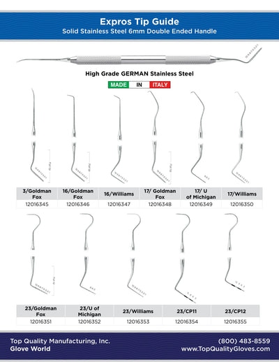 Expros - Double Ended Solid Handle - 17 / Goldman Fox, 23 / Goldman Fox, 23 / Williams, & 23 / CP12 - (Sale)