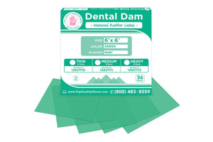Top Quality Latex Dental Dam Mint Green