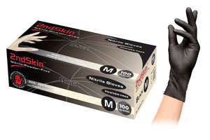 2nd Skin Black Gloves (Nitrile)