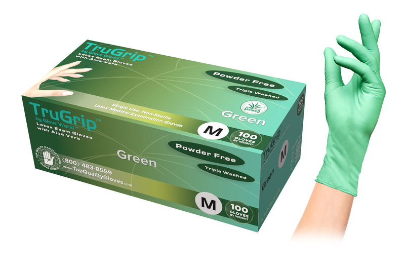 TruGrip Green Gloves (Latex) – Top Quality Manufacturing, LLC