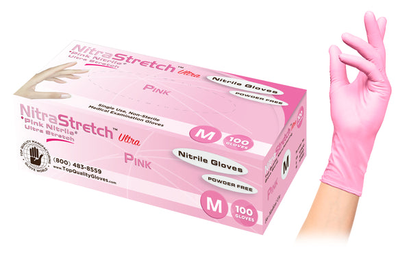 NitraStretch Pink™ Gloves (Nitrile) – Top Quality Manufacturing, LLC