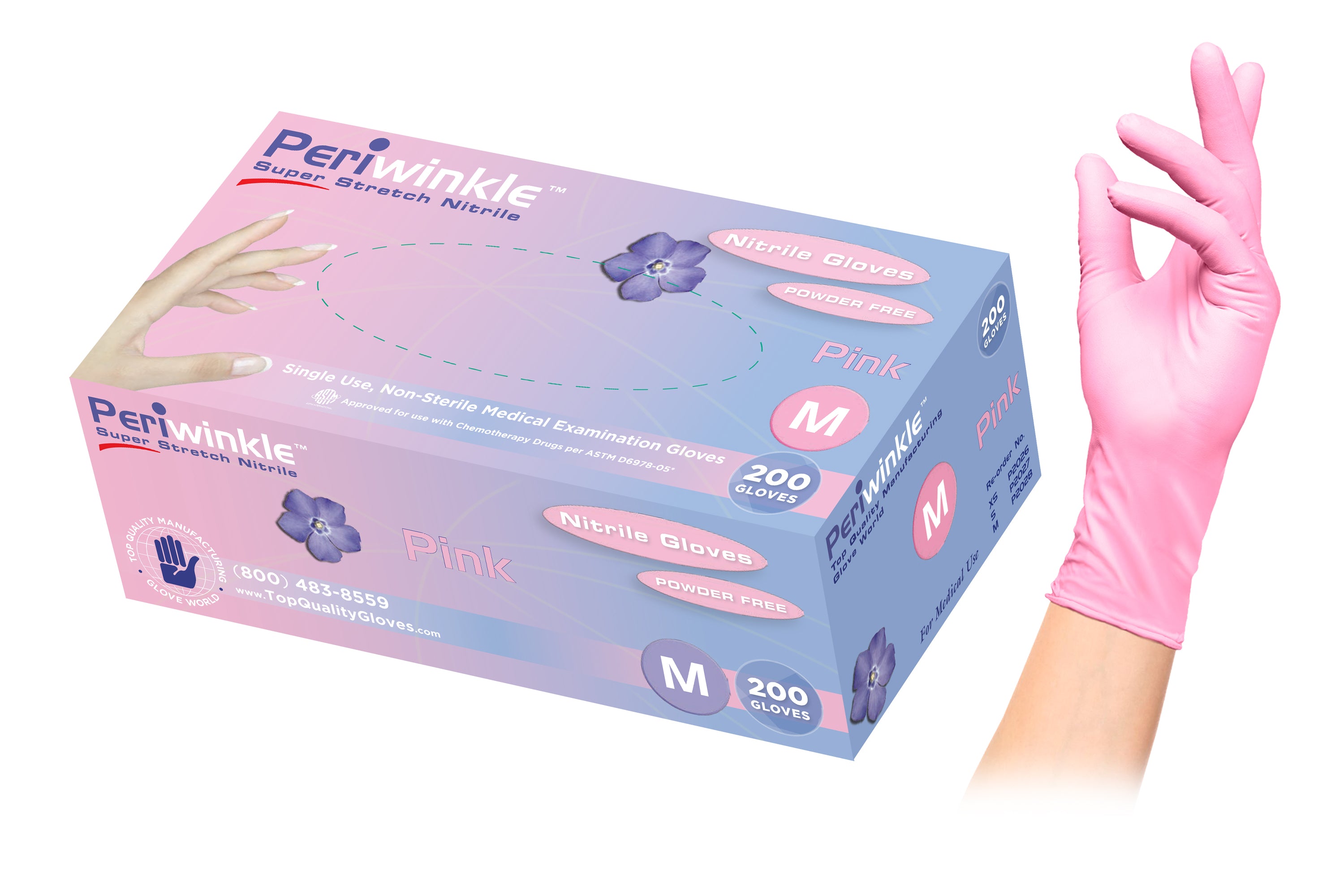 Periwinkle Pink™ 200 Count Gloves (Nitrile) – Top Quality