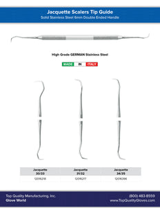 Jacquette Scalers - Double Ended Solid Stainless Steel Handle