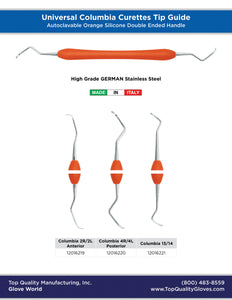 Universal Columbia Curettes - Colored Silicone Handle