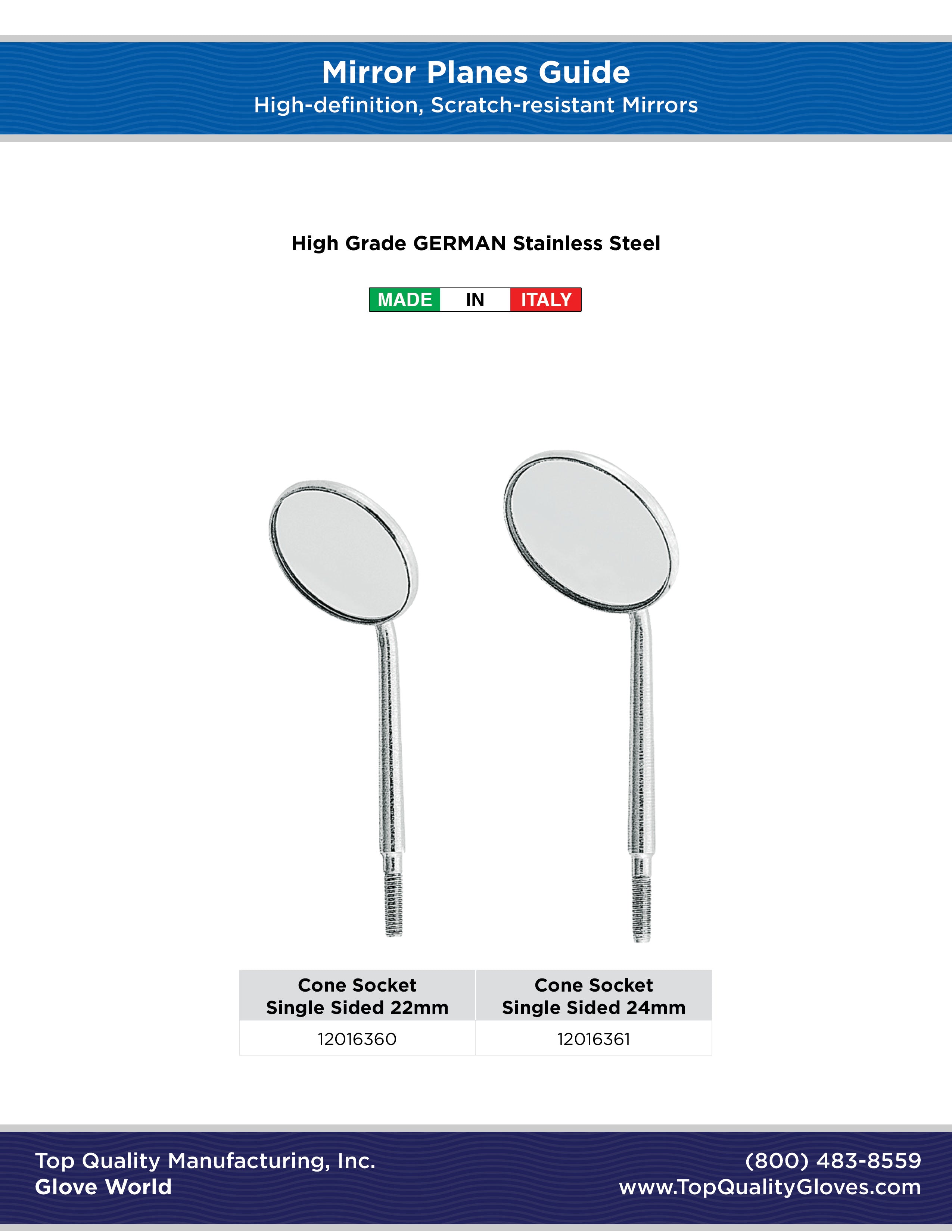 Cone Socket Plane Mouth Mirror – Top Quality Manufacturing