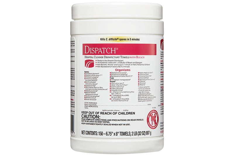 Dispatch® Hospital Cleaner Disinfectant With Bleach 3-minute kill time ...